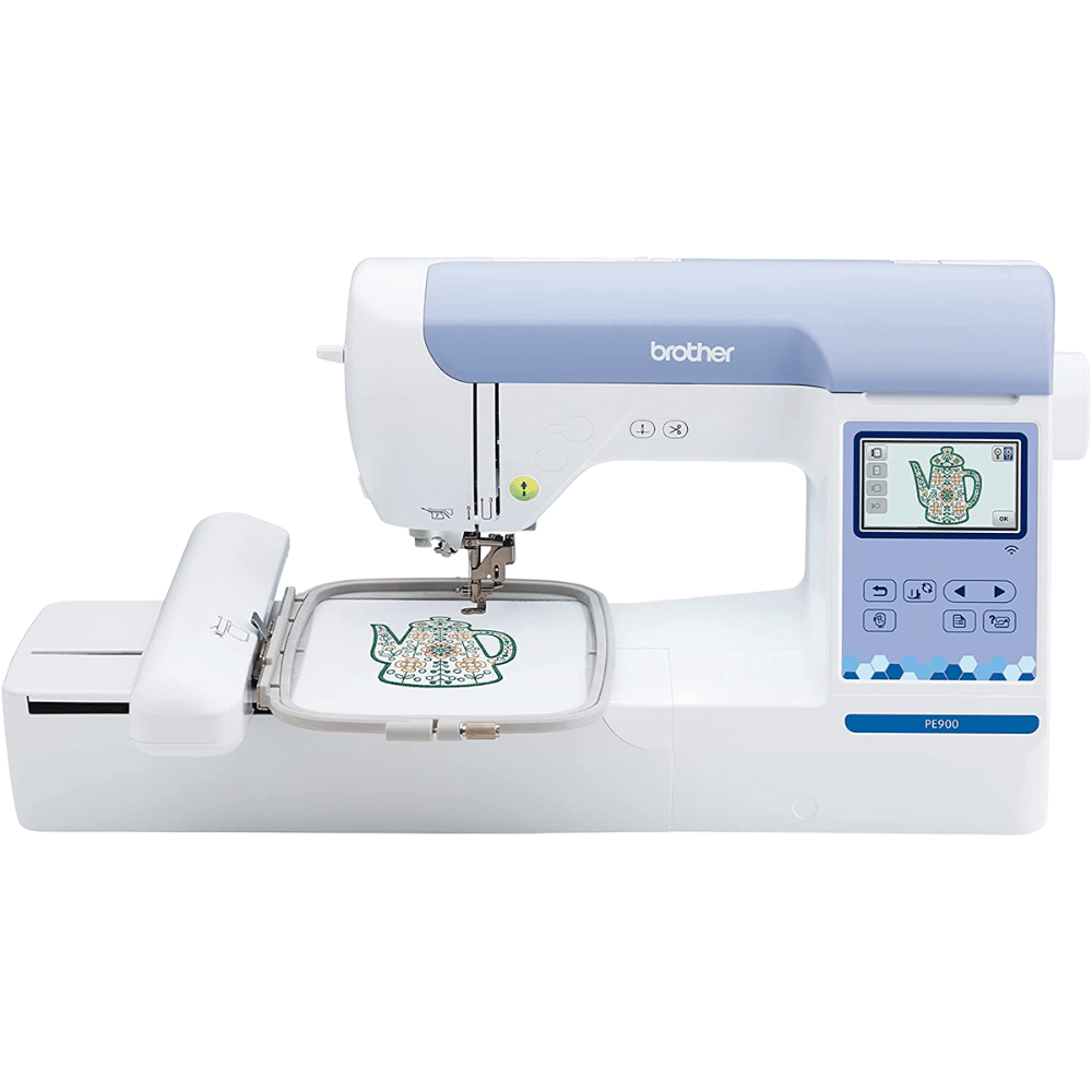 Brother PE800 Embroidery Machine, 138 Built-in Designs, 5" x 7" Hoop Area, Large 3.2"