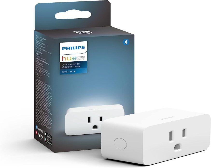 Philips Hue Smart Plug for Hue Smart Lights, Blue Tooth and Hue Hub Compatible