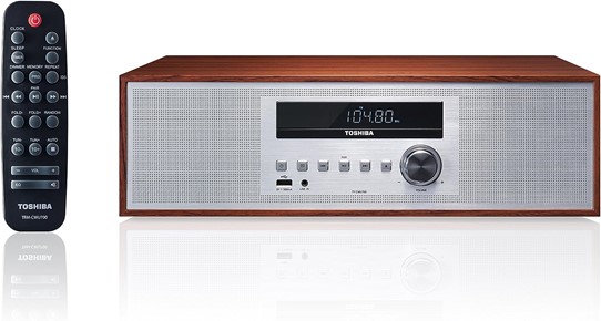 TY-CWU700 Vintage Style Retro Look Micro Component Wireless Bluetooth Audio Streaming & CD Player Wood Speaker System