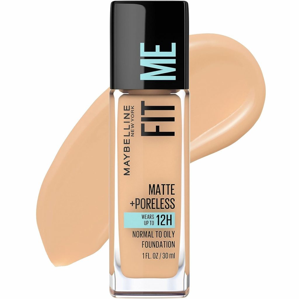 Maybelline New York Fit Me Matte + Poreless Liquid Oil-Free Foundation Makeup