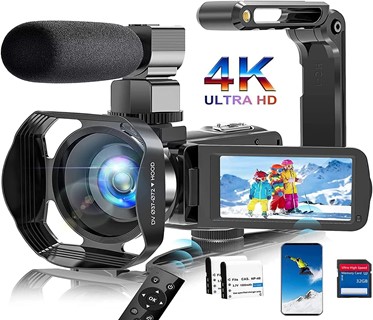 OKEZZI Video Camera Camcorder 4K Ultra 48MP