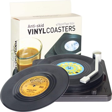Funny Retro Record Coasters